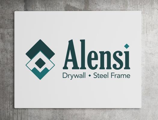 identidade visual: alensi drywall & steelframe